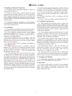 ASTM D5436-15(2020) ASTM D5436-15(2020) - Standard Specification for Cast Poly(Methyl Methacrylate) Plastic Rods, Tubes, and Shapes - Page 3 preview