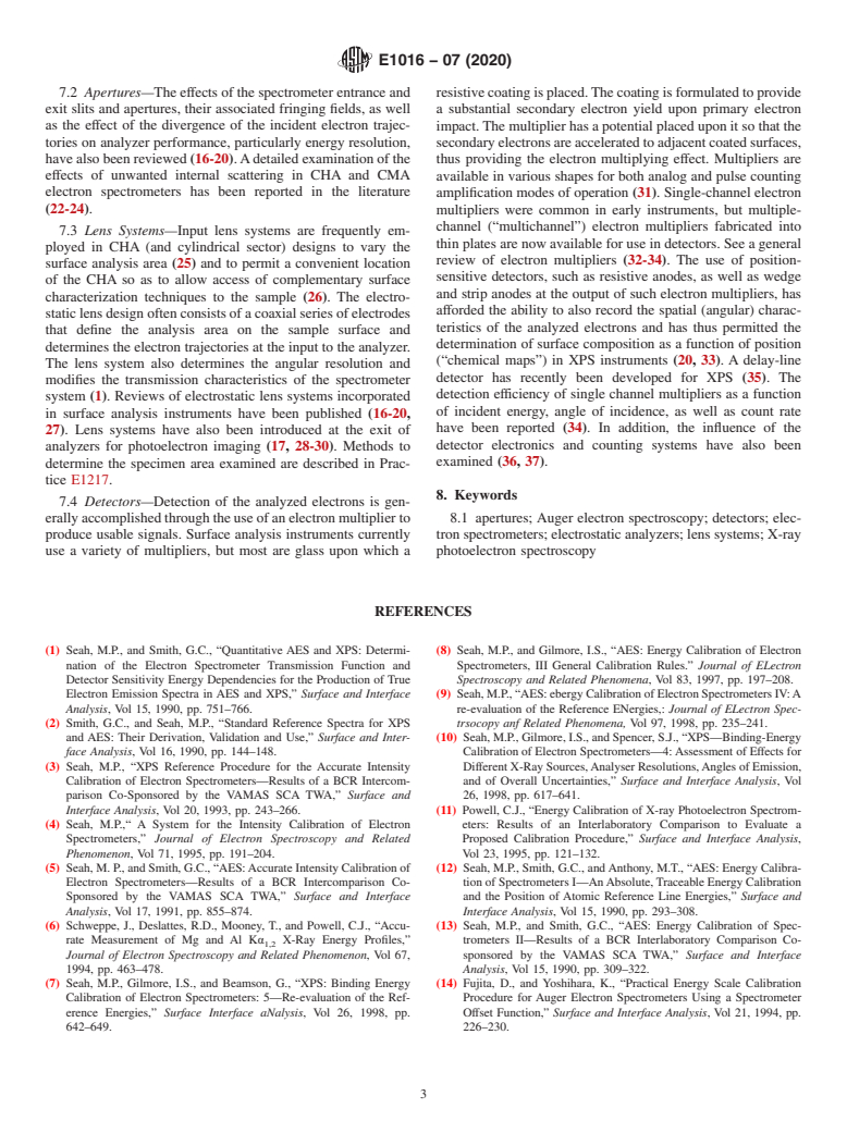 ASTM E1016-07(2020) - Standard Guide for Literature Describing Properties of Electrostatic Electron  Spectrometers