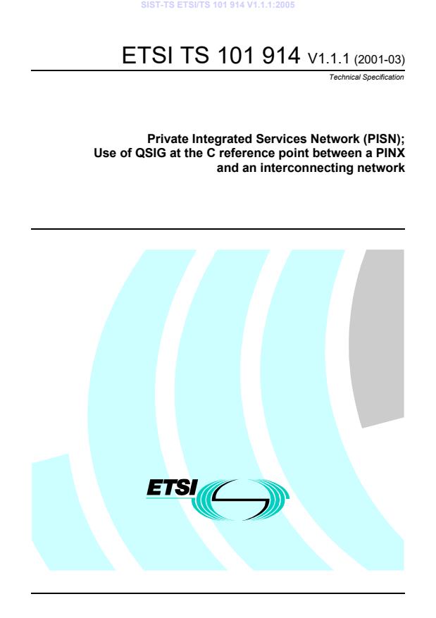 TS ETSI/TS 101 914 V1.1.1:2005