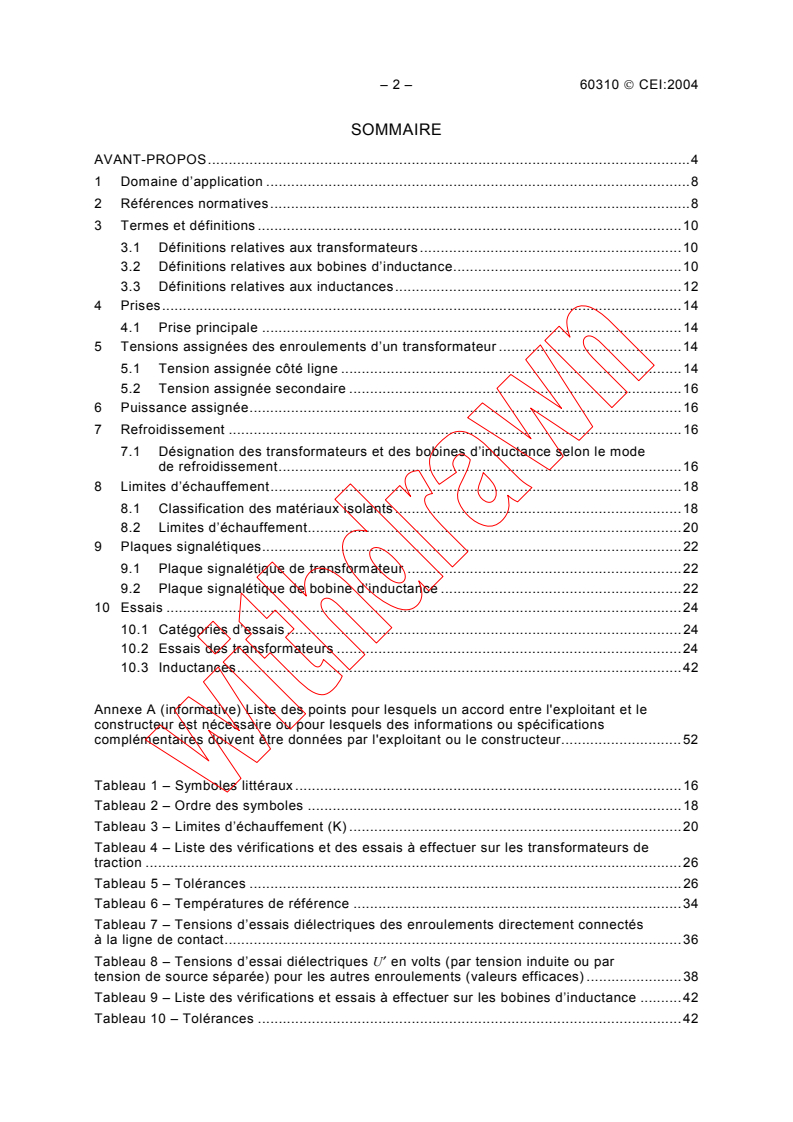 IEC 60310:2004 IEC 60310:2004 - Railway applications - Traction transformers and inductors on board rolling stock
Released:2/9/2004
Isbn:2831873509 - Page 4 preview