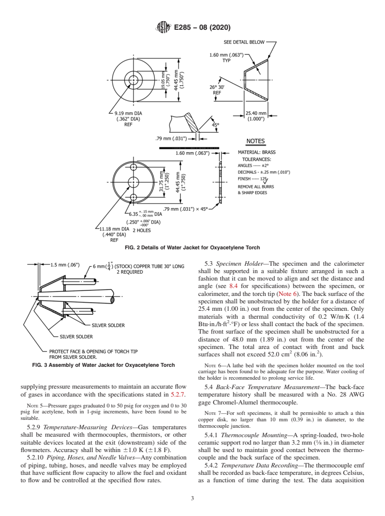 ASTM E285-08(2020) - Standard Test Method for Oxyacetylene Ablation Testing of Thermal Insulation Materials