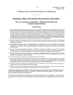 IEC 62680-1-3:2022 - Universal serial bus interfaces for data and power - Part 1-3: Common components - USB Type-C® cable and connector specification
Released:9/5/2022 - Page 4 preview