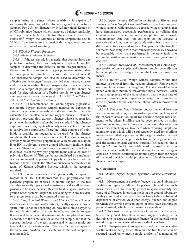 ASTM E2089-15(2020) - Standard Practices for  Ground Laboratory Atomic Oxygen Interaction Evaluation of Materials for Space Applications