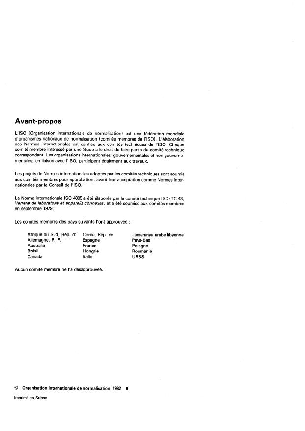 ISO 4805:1982 ISO 4805:1982 - Verrerie de laboratoire -- Alcoometres et aréometres pour alcool avec thermometre incorporé - Page 2 preview