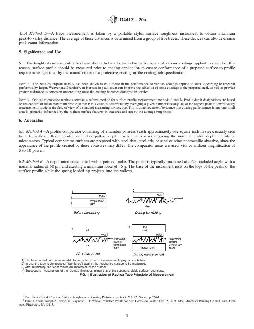 REDLINE ASTM D4417-20a - Standard Test Methods for Field Measurement of Surface Profile of Blast Cleaned Steel