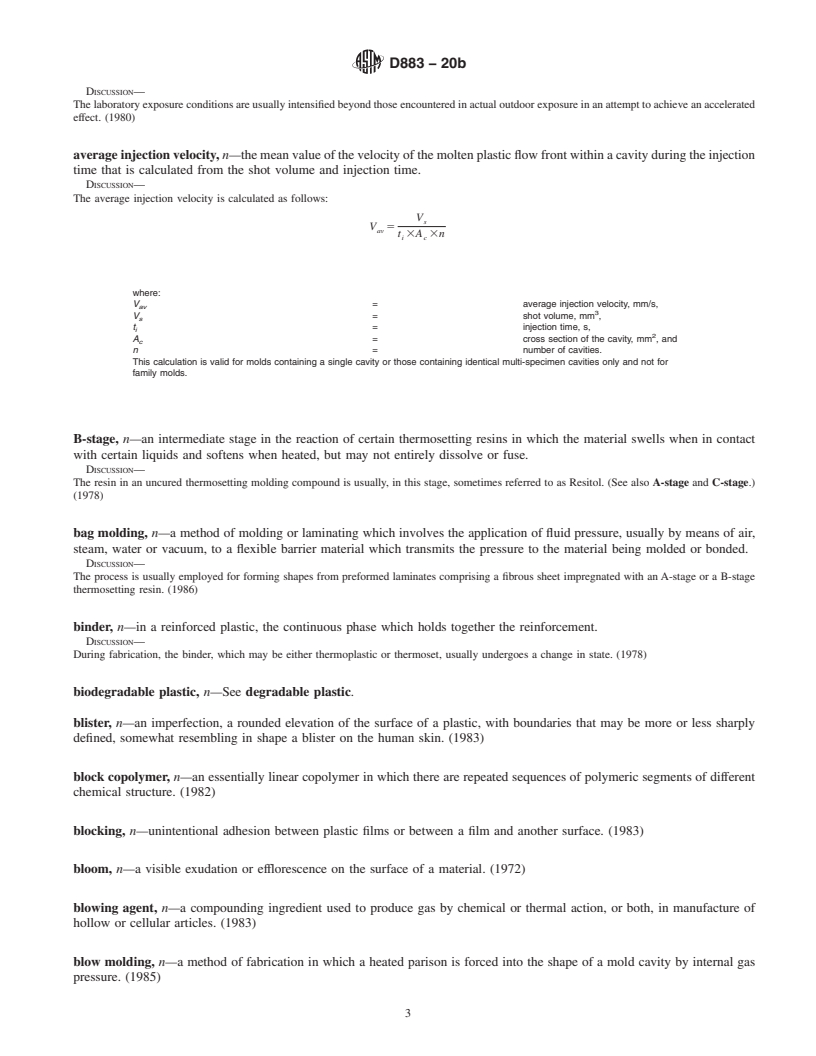 REDLINE ASTM D883-20b - Standard Terminology Relating to Plastics