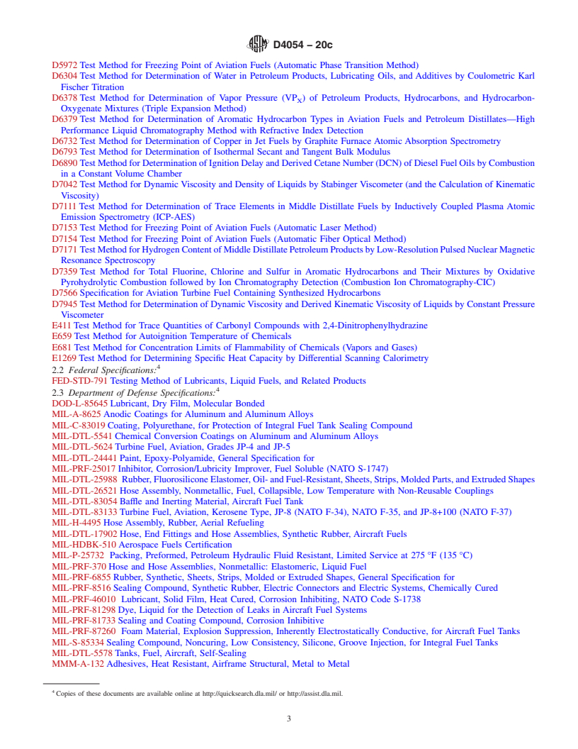 REDLINE ASTM D4054-20c - Standard Practice for Evaluation of New Aviation Turbine Fuels and Fuel Additives