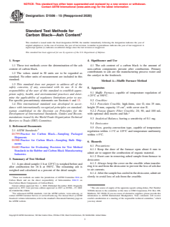 ASTM D1506-15(2020) - Standard Test Methods for Carbon Black—Ash Content
