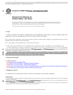 ASTM D1512-15b(2020) REDLINE ASTM D1512-15b(2020) - Standard Test Methods for Carbon Black—pH Value