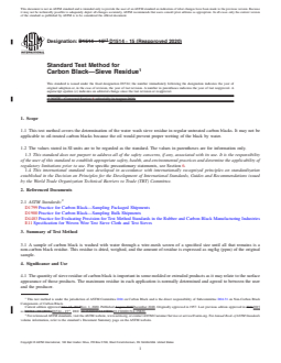 REDLINE ASTM D1514-15(2020) - Standard Test Method for Carbon Black—Sieve Residue