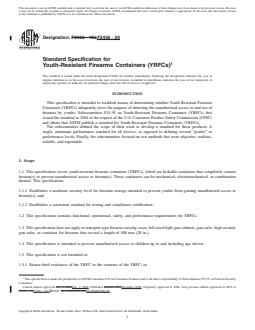 ASTM F2456-20 REDLINE ASTM F2456-20 - Standard Specification for Youth-Resistant Firearms Containers (YRFCs) - Page 1 preview