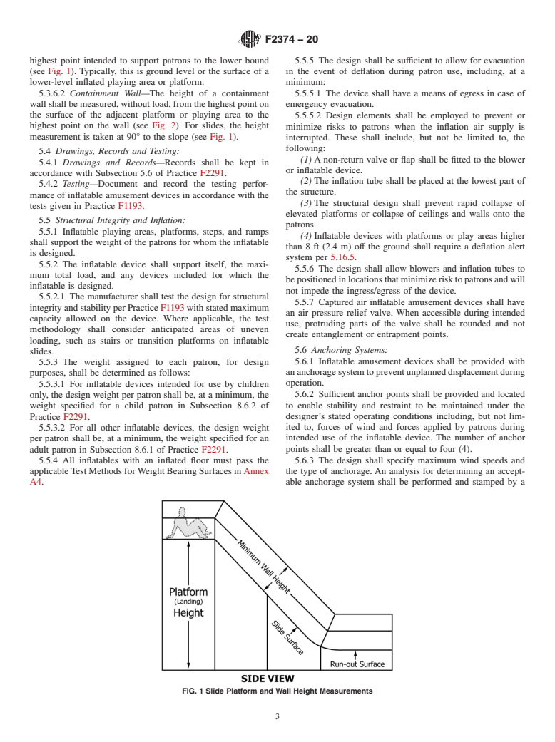 ASTM F2374-20 - Standard Practice for  Design, Manufacture, Operation, and Maintenance of Inflatable  Amusement Devices