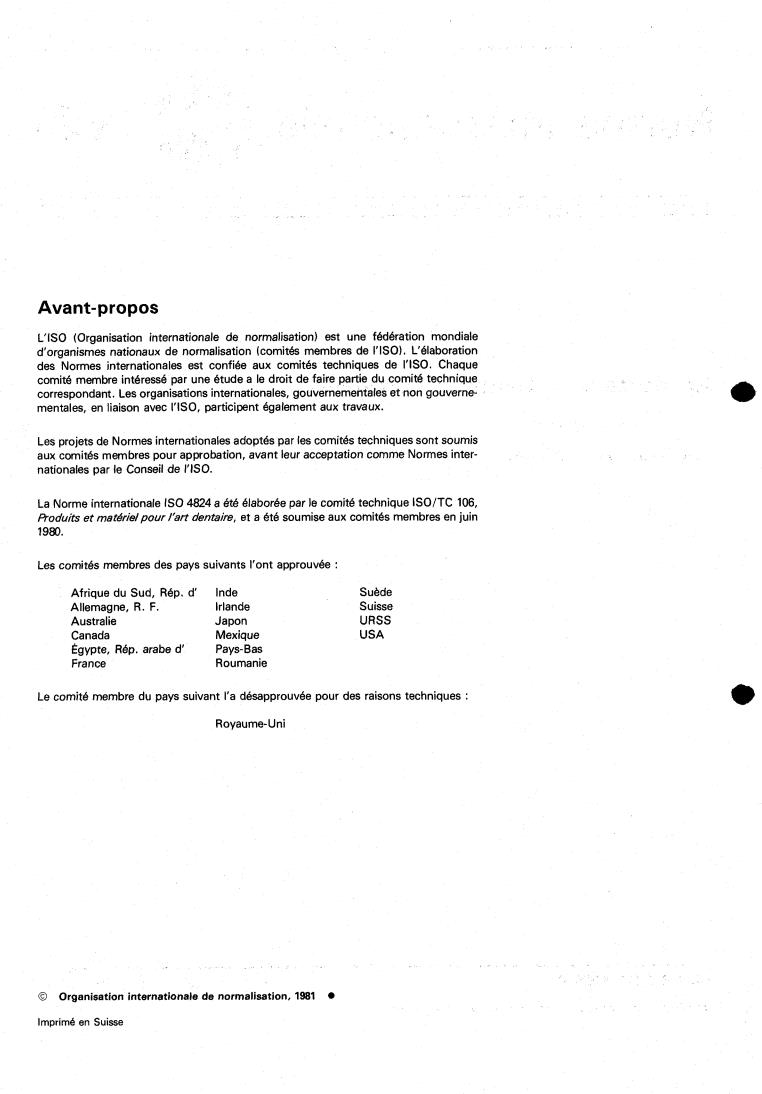 ISO 4824:1981 ISO 4824:1981 - Dentistry — Porcelain denture teeth
Released:8/1/1981 - Page 2 preview