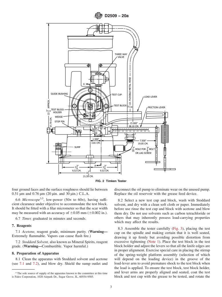 ASTM D2509-20a - Standard Test Method for  Measurement of Load-Carrying Capacity of Lubricating Grease  (Timken Method)