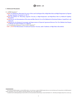 ASTM D4741-21 REDLINE ASTM D4741-21 - Standard Test Method for Measuring Viscosity at High Temperature and High Shear Rate by Tapered-Plug Viscometer - Page 2 preview