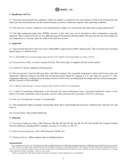 ASTM D4741-21 REDLINE ASTM D4741-21 - Standard Test Method for Measuring Viscosity at High Temperature and High Shear Rate by Tapered-Plug Viscometer - Page 4 preview