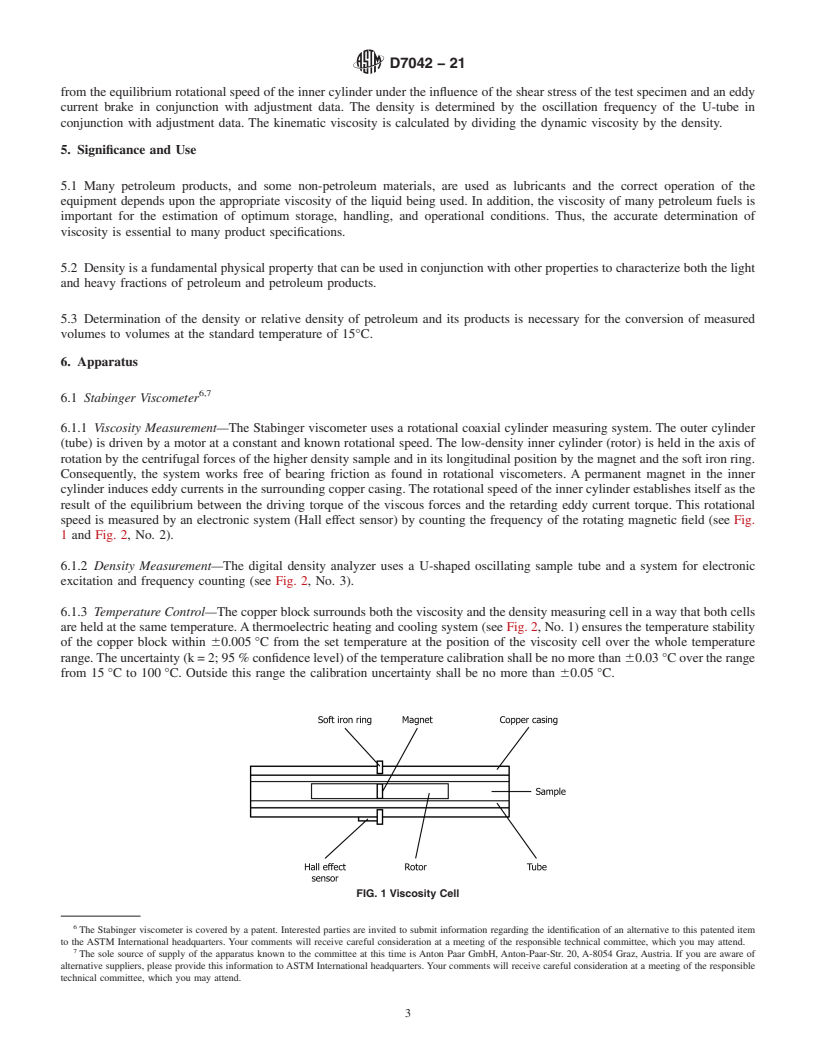 REDLINE ASTM D7042-21 - Standard Test Method for Dynamic Viscosity and Density of Liquids by Stabinger Viscometer  (and the Calculation of Kinematic Viscosity)