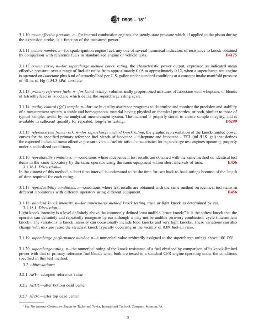 REDLINE ASTM D909-18e1 - Standard Test Method for Supercharge Rating of Spark-Ignition Aviation Gasoline