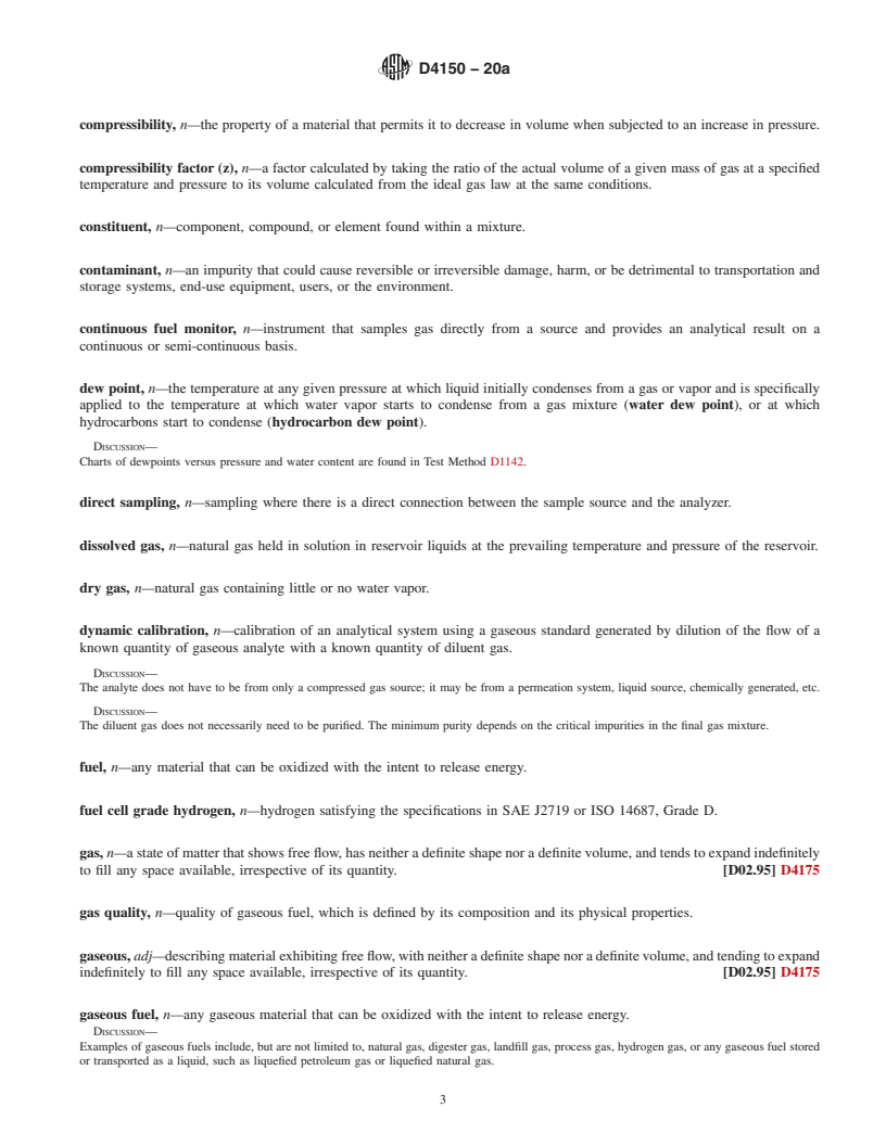 REDLINE ASTM D4150-20a - Standard Terminology Relating to  Gaseous Fuels