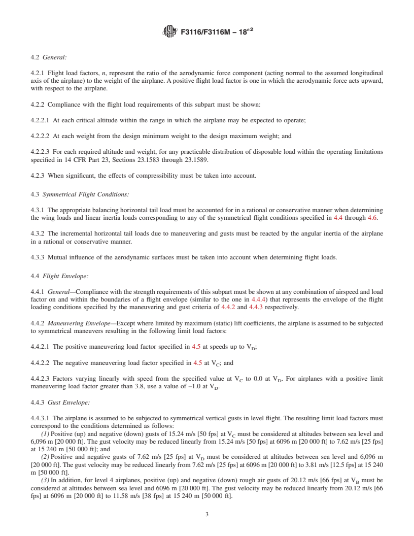 REDLINE ASTM F3116/F3116M-18e2 - Standard Specification for Design Loads and Conditions