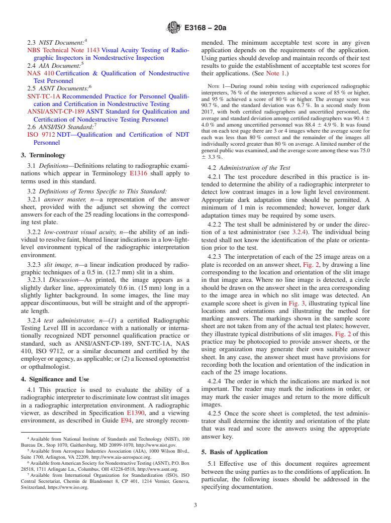 ASTM E3168-20a - Standard Practice for Determining Low-Contrast Visual Acuity of Radiographic Interpreters