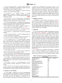 ASTM D7920-21 ASTM D7920-21 - Standard Test Method for Determination of Fuel Methanol (M99) and Methanol Fuel Blends (M10 to M99) by Gas Chromatography - Page 2 preview