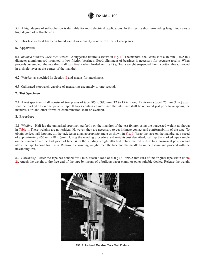 REDLINE ASTM D2148-19e1 - Standard Test Methods for  Bondable Silicone Rubber Tapes Used for Electrical Insulation