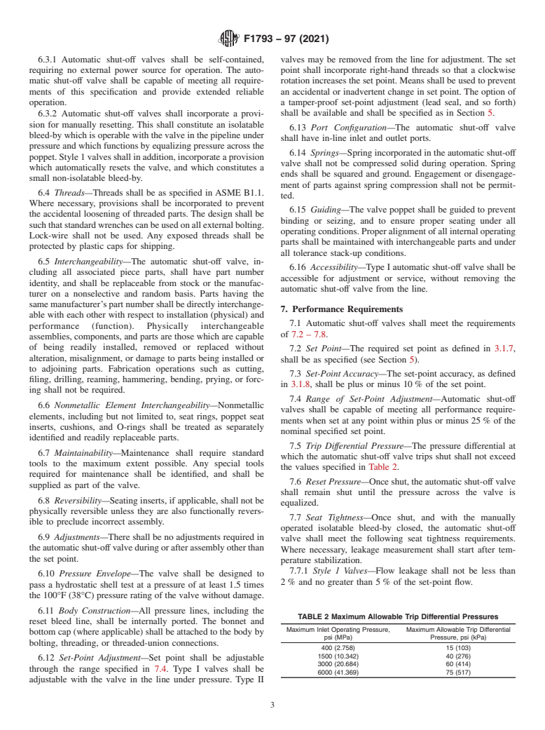 ASTM F1793-97(2021) - Standard Specification for  Automatic Shut-Off Valves (Also Known as Excess Flow Valves,  EFV) for Air or Nitrogen Service