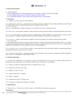 ASTM A391/A391M-21 REDLINE ASTM A391/A391M-21 - Standard Specification for Grade 80 Alloy Steel Chain - Page 2 preview