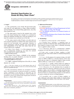 ASTM A391/A391M-21 ASTM A391/A391M-21 - Standard Specification for Grade 80 Alloy Steel Chain - Page 1 preview
