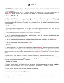 ASTM D5772-21 REDLINE ASTM D5772-21 - Standard Test Method for Cloud Point of Petroleum Products and Liquid Fuels (Linear Cooling Rate Method) - Page 3 preview
