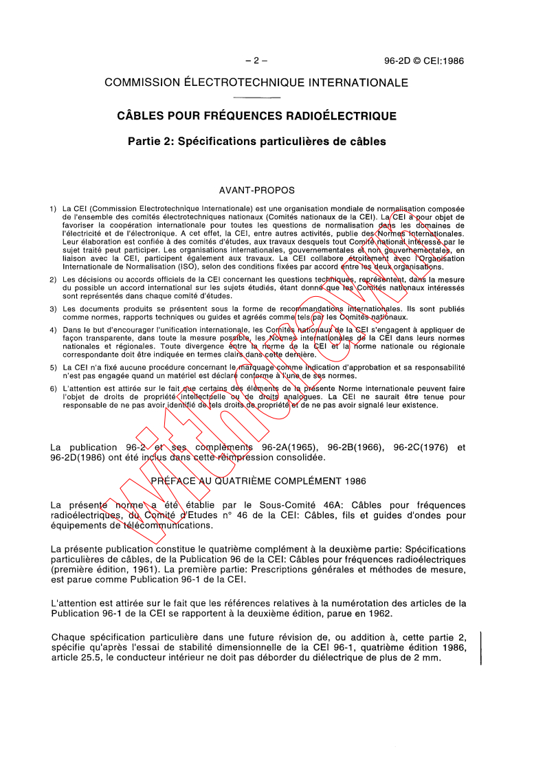 IEC 60096-2:1961/COR2:1997 - Corrigendum 2 - Radio-frequency cables. Part 2: Relevant cable specifications
Released:8/14/1997