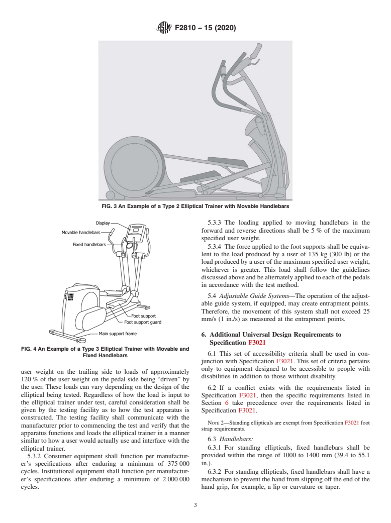 ASTM F2810 15 2020 Standard Specification for Elliptical Trainers