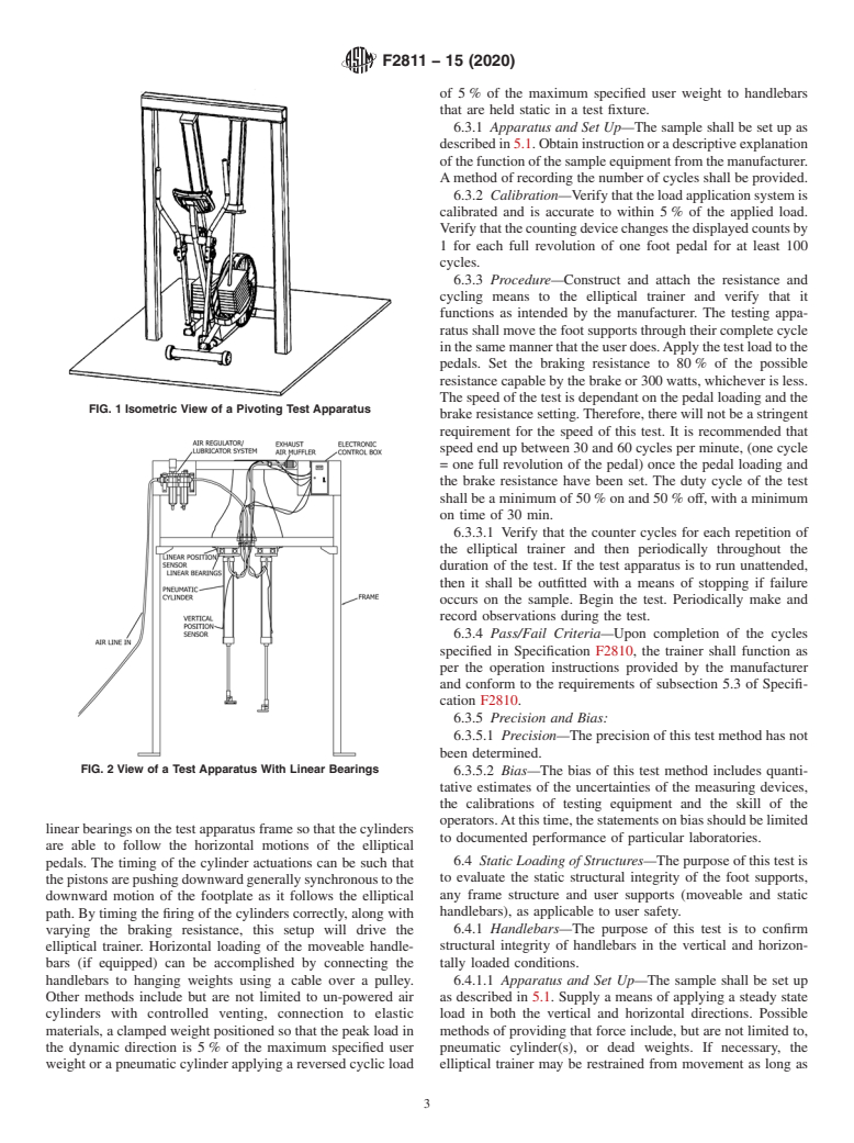 ASTM F2811-15(2020) - Standard Test Methods for Evaluating Design and Performance Characteristics of Elliptical  Trainers