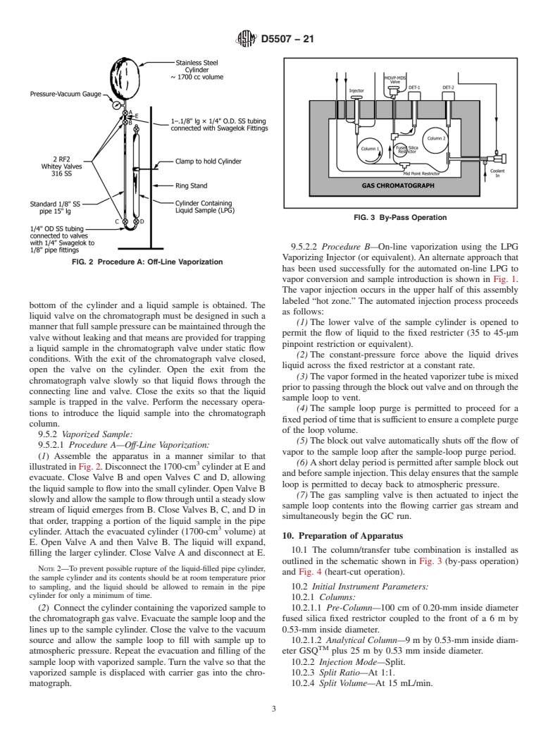 ASTM D5507-21 - Standard Test Method for Determination of Trace Organic Impurities in Monomer Grade  Vinyl Chloride by Capillary Column/Multidimensional Gas Chromatography