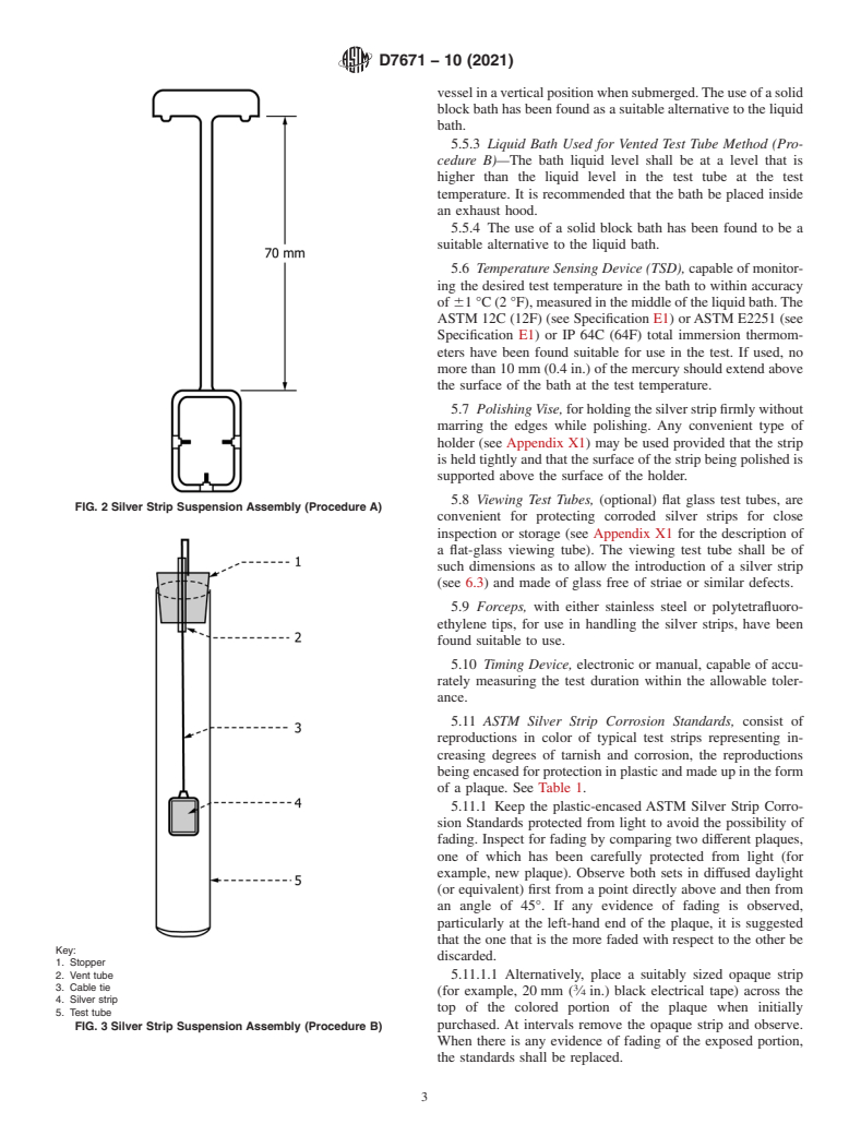 ASTM D7671-10(2021) - Standard Test Method for  Corrosiveness to Silver by Automotive Spark–Ignition  Engine Fuel–Silver Strip Method