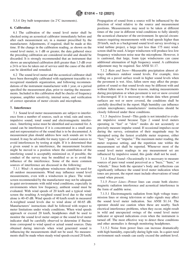 ASTM E1014-12(2021) - Standard Guide for  Measurement of Outdoor A-Weighted Sound Levels