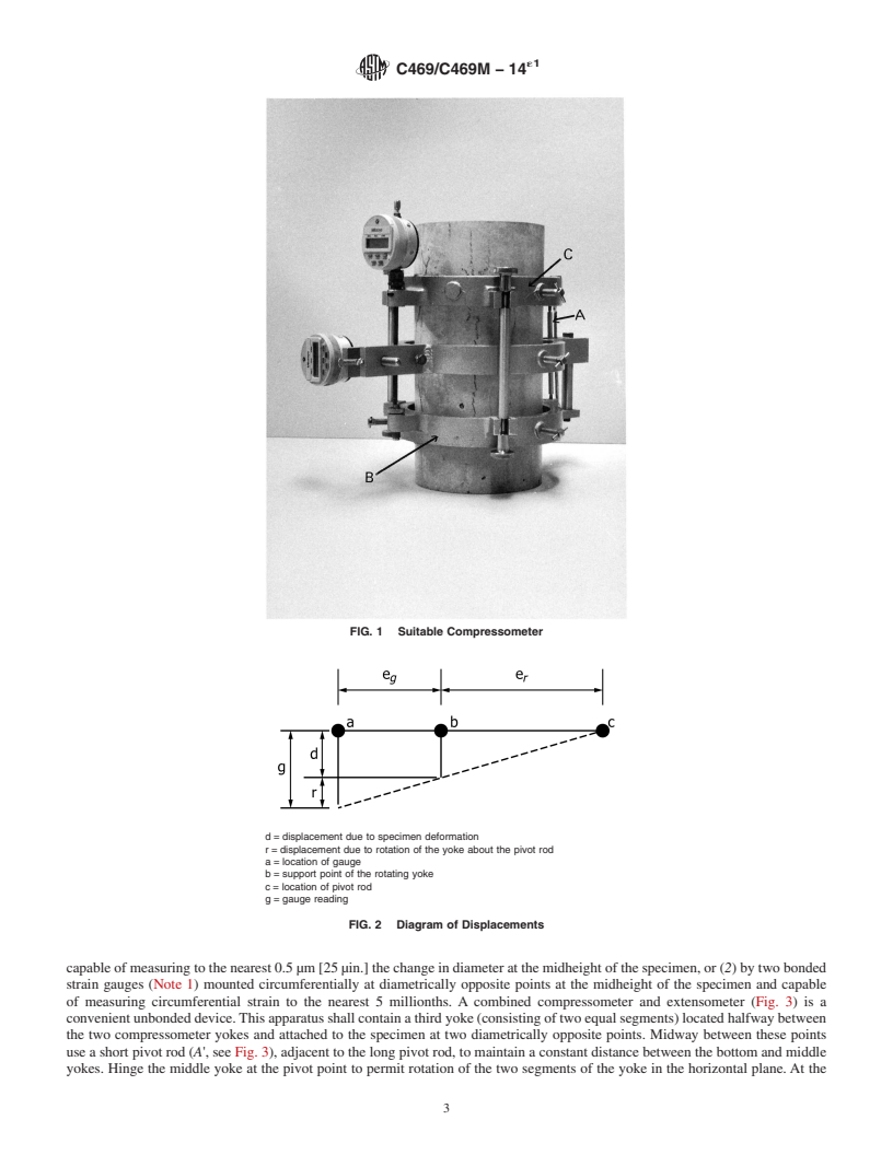 REDLINE ASTM C469/C469M-14e1 - Standard Test Method for  Static Modulus of Elasticity and Poisson's Ratio of Concrete  in Compression