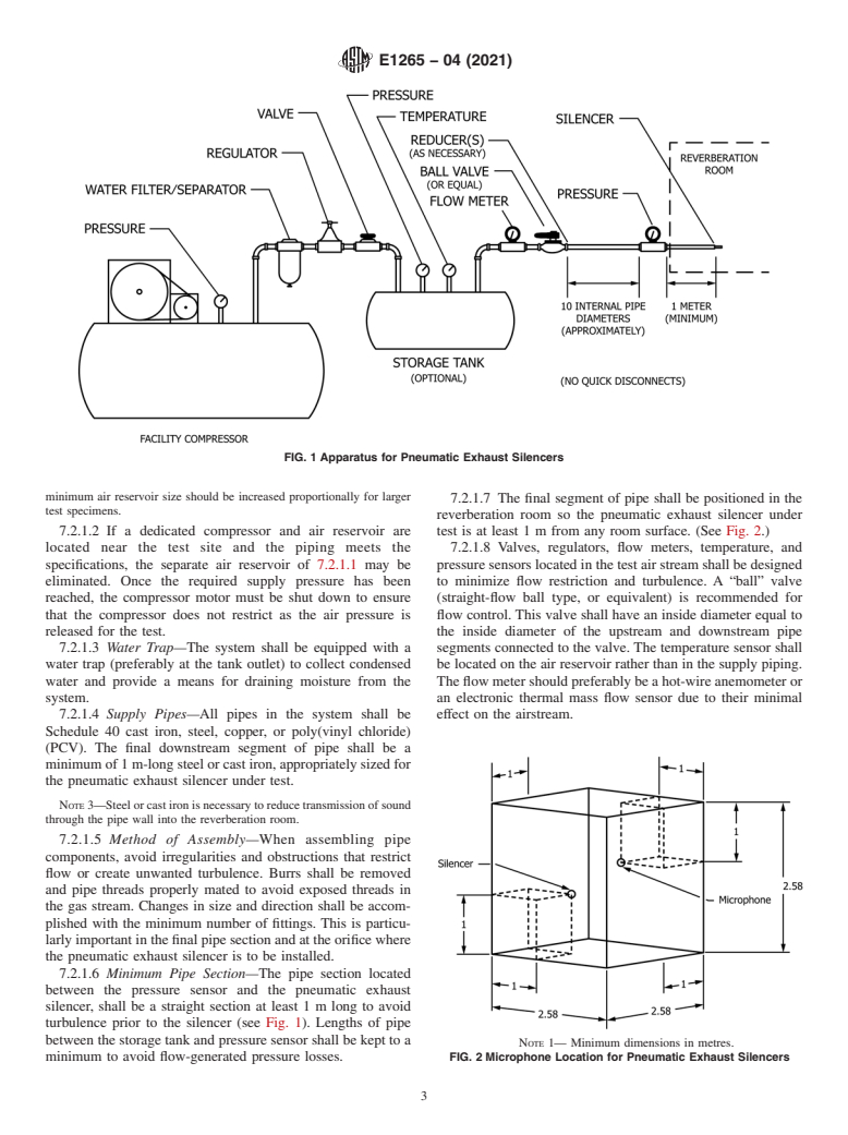 ASTM E1265-04(2021) - Standard Test Method for Measuring Insertion Loss of Pneumatic Exhaust Silencers