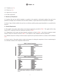 ASTM F2229-21 REDLINE ASTM F2229-21 - Standard Specification for Wrought, Nitrogen Strengthened 23Manganese-21Chromium-1Molybdenum Low-Nickel Stainless Steel Alloy Bar and Wire for Surgical Implants (UNS S29108) - Page 3 preview