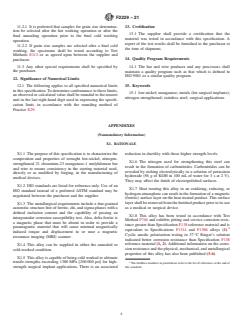 ASTM F2229-21 ASTM F2229-21 - Standard Specification for Wrought, Nitrogen Strengthened 23Manganese-21Chromium-1Molybdenum Low-Nickel Stainless Steel Alloy Bar and Wire for Surgical Implants (UNS S29108) - Page 4 preview