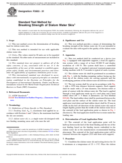 ASTM F3503-21 ASTM F3503-21 - Standard Test Method for Breaking Strength of Slalom Water Skis - Page 1 preview