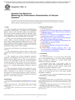 ASTM F558-21 ASTM F558-21 - Standard Test Method for Measuring Air Performance Characteristics of Vacuum Cleaners - Page 1 preview