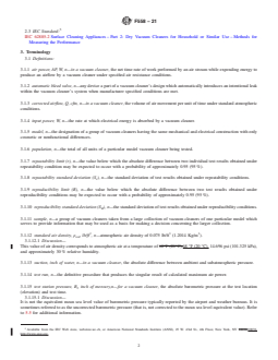 ASTM F558-21 REDLINE ASTM F558-21 - Standard Test Method for Measuring Air Performance Characteristics of Vacuum Cleaners - Page 2 preview