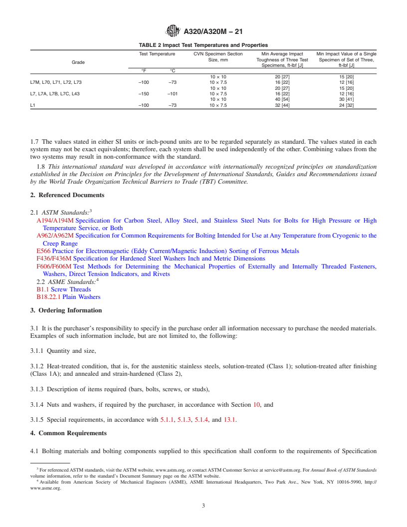 REDLINE ASTM A320/A320M-21 - Standard Specification for  Alloy-Steel and Stainless Steel Bolting for Low-Temperature  Service