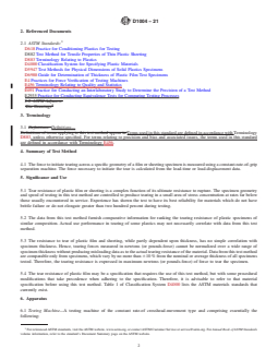 ASTM D1004-21 REDLINE ASTM D1004-21 - Standard Test Method for Tear Resistance (Graves Tear) of Plastic Film and Sheeting - Page 2 preview