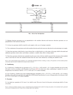 ASTM D1004-21 REDLINE ASTM D1004-21 - Standard Test Method for Tear Resistance (Graves Tear) of Plastic Film and Sheeting - Page 4 preview