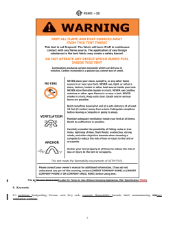REDLINE ASTM F2441-20 - Standard Practice for  Labeling of Recreational Camping Tents and Bivouac Sacks