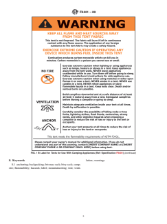 ASTM F2441-20 - Standard Practice for  Labeling of Recreational Camping Tents and Bivouac Sacks