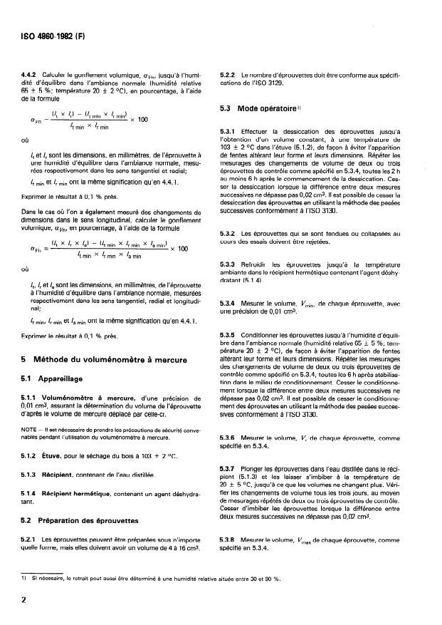 ISO 4860:1982 ISO 4860:1982 - Bois -- Détermination du gonflement volumique - Page 4 preview
